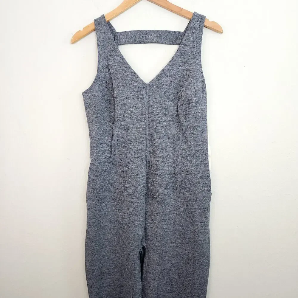 FP Movement Hatch Maternity Never Better Onesie Jumpsuit Black Gray L Large NWT